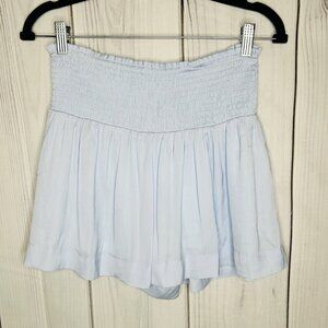Pants Store High Waist Elastic Band Light Blue Swing Shorts Size S
